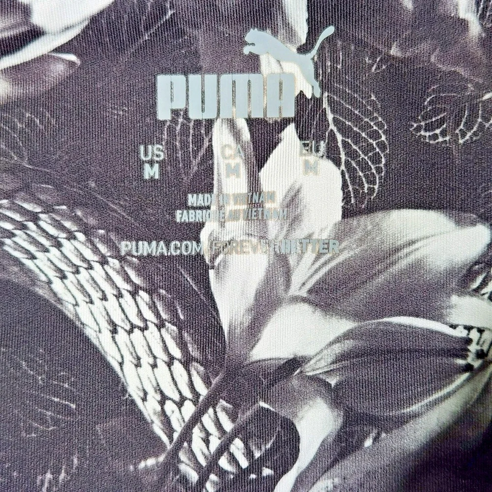 Puma Black Floral Leggings Size M‎